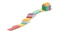Books on Winding Path. Lifelong Learning and Progressive Education. vector design Generative AI Royalty Free Stock Photo