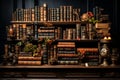 Books of yesteryears fill shelves, a testament to knowledges legacy in libraries Royalty Free Stock Photo