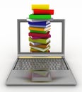 Books from your laptop Royalty Free Stock Photo