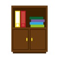 Bookscase library isolated icon Royalty Free Stock Photo