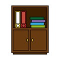 Bookscase library isolated icon Royalty Free Stock Photo