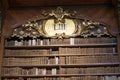 Bookshelf with antique old books Royalty Free Stock Photo