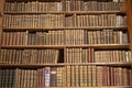 Bookshelf with antique old books Royalty Free Stock Photo