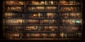 A bookshelf filled with encyclopedias and dictionaries Hy two created with generative AI