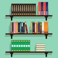 Bookshelf full of Books illustration.