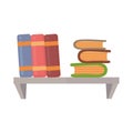 Bookshelf icon clipart logotype isolated vector illustration Royalty Free Stock Photo