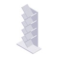 Bookshelf isometric - case and shelf for books for home and store interior design.