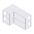 Bookshelf isometric - case and shelf for books for home and store interior design.