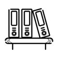 Bookshelf line icon