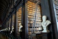 Bookshelf and Sculptures inside the Old Library, Trinity College Dublin