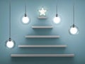 Bookshelf shaped christmas tree. 3D