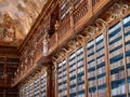 Bookshelf in Strahov Monastery Library - Philosophical Hall Royalty Free Stock Photo