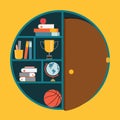 Bookshelf. Vector illustration decorative design Royalty Free Stock Photo