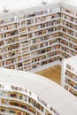 Bookshelves in the library in Singapore.