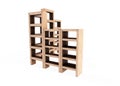 Bookshelves in the shape, online library book shelf concept 3d rendering