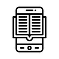 Bookstore App icon, Mobile application vector illustration