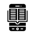 Bookstore App icon, Mobile application vector illustration