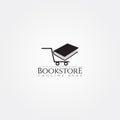 Bookstore icon template, creative vector logo design ,library, illustration element