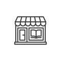 Bookstore line icon