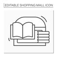 Bookstore line icon