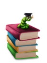 Bookworm with glasses Royalty Free Stock Photo