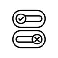 Boolean vector icon set. true and false symbol. right and wrong vector symbol