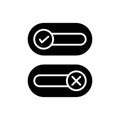 Boolean vector icon set. true and false symbol. right and wrong vector symbol