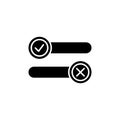Boolean vector icon set. true and false symbol. right and wrong vector symbol