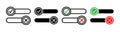 Boolean vector icon set. true and false symbol. right and wrong vector symbol
