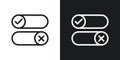 Boolean vector icon set. true and false symbol. right and wrong vector symbol