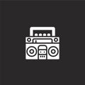 boom box icon. Filled boom box icon for website design and mobile, app development. boom box icon from filled pop culture