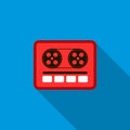 Boom box or radio cassette tape player icon