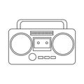 Boom box or radio cassette tape player icon Royalty Free Stock Photo