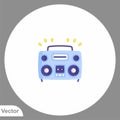 Boom box vector icon sign symbol Royalty Free Stock Photo