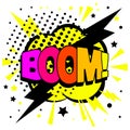 Boom Comic Rainbow Text Royalty Free Stock Photo