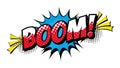 BOOM Comic Sound Effect, Dynamic Pop Art Explosion, vector design Generative AI Royalty Free Stock Photo