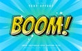 Boom comic style text effect Royalty Free Stock Photo