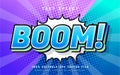 Boom comic style text effect Royalty Free Stock Photo