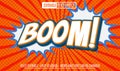 Boom Comic text effect 3d Royalty Free Stock Photo