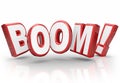 Boom 3d Word Explosive Growth Increase Sales Economy Improvement