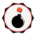 Boom explosive isolated icon