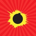 BOOM icon in flat style