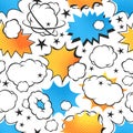 Boom icons seamless pattern explosion.