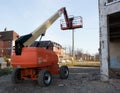 Boom Lift Construction Site Royalty Free Stock Photo