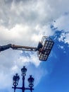 Boom Lift Platform Against Sky Royalty Free Stock Photo
