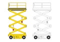 Boom lift vector illustration