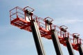 Boom lifts Royalty Free Stock Photo