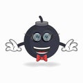 The Boom mascot character becomes a businessman. vector illustration