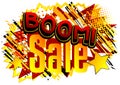 Boom Sale Comic book style advertisement text. Royalty Free Stock Photo