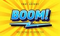 Boom text effect, comic style design Royalty Free Stock Photo